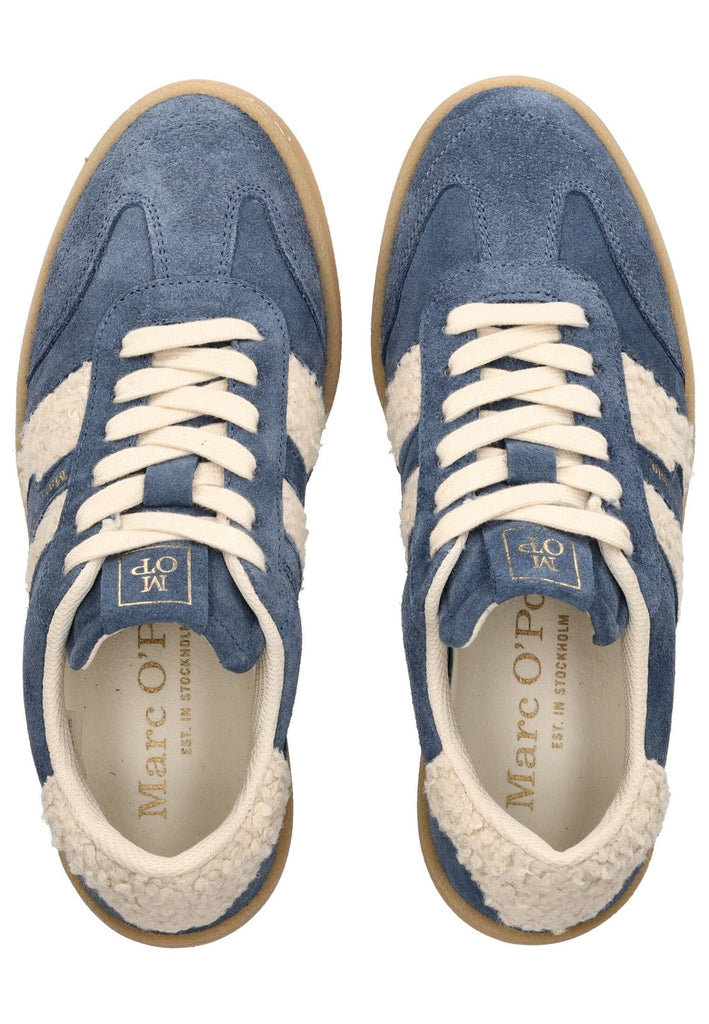 Marc O Polo Sneaker Veloursleder Blau/Beige
