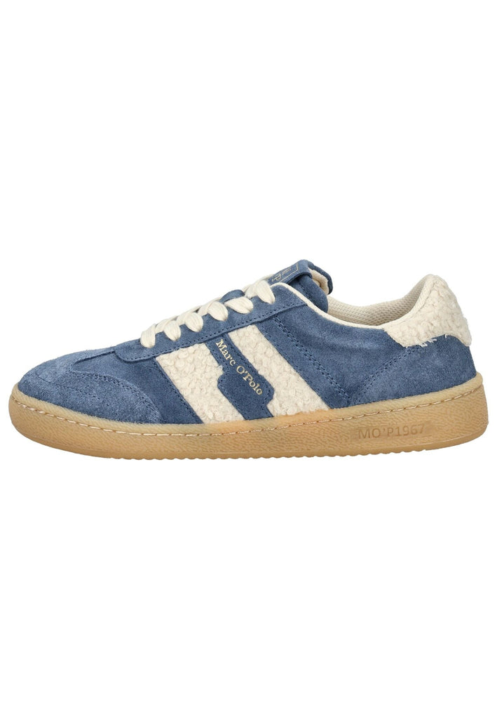 Marc O Polo Sneaker Veloursleder Blau/Beige