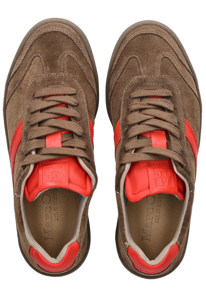Marc O Polo Sneaker Veloursleder Braun/Rot