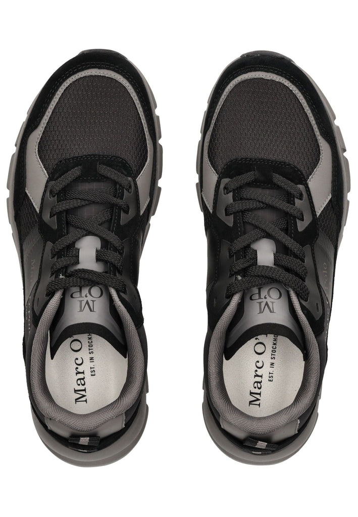 Marc O Polo Sneaker Veloursleder/Mesh Schwarz/Grau
