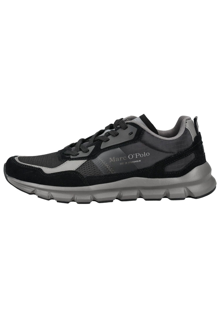 Marc O Polo Sneaker Veloursleder/Mesh Schwarz/Grau