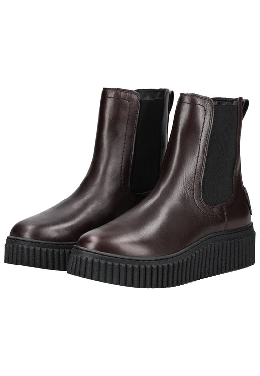 Marc O Polo Stiefelette Leder Aubergine Warmfutter