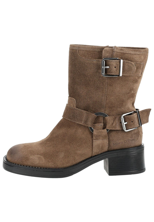 Marc O Polo Stiefelette Veloursleder Braun