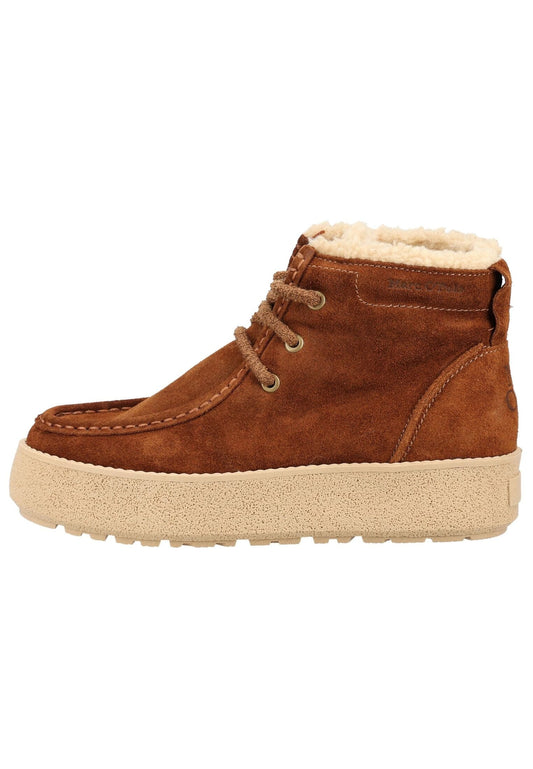 Marc O Polo Stiefelette Veloursleder Cognac Warmfutter