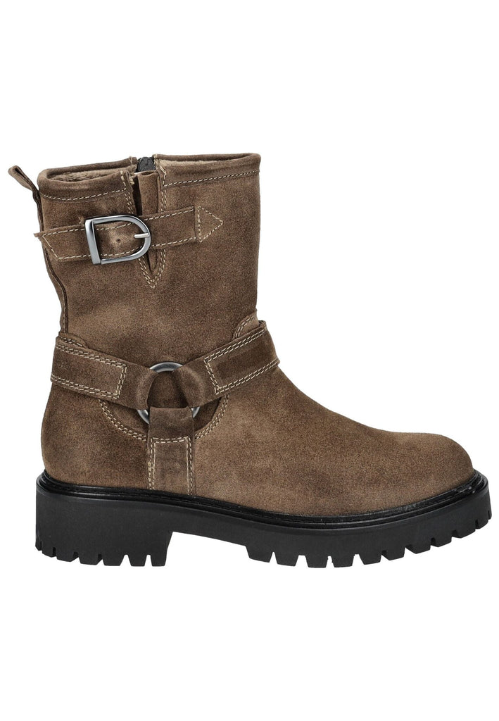 Marc O Polo Stiefelette Veloursleder Taupe Warmfutter