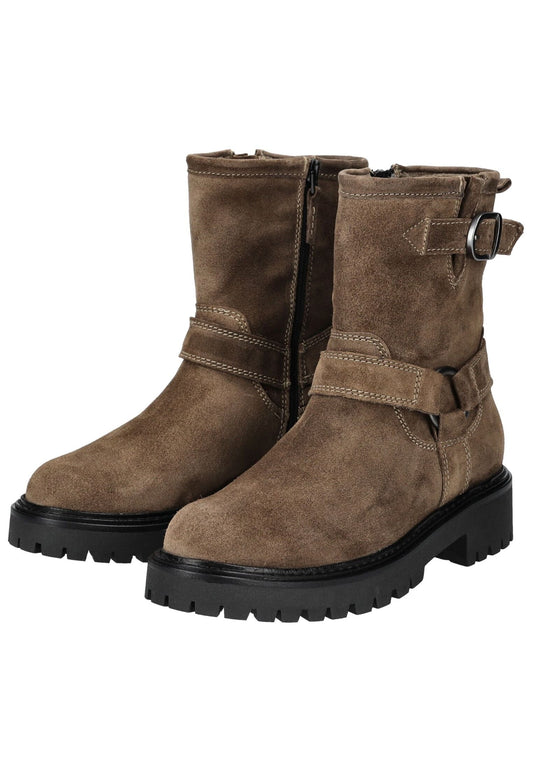 Marc O Polo Stiefelette Veloursleder Taupe Warmfutter