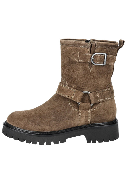 Marc O Polo Stiefelette Veloursleder Taupe Warmfutter