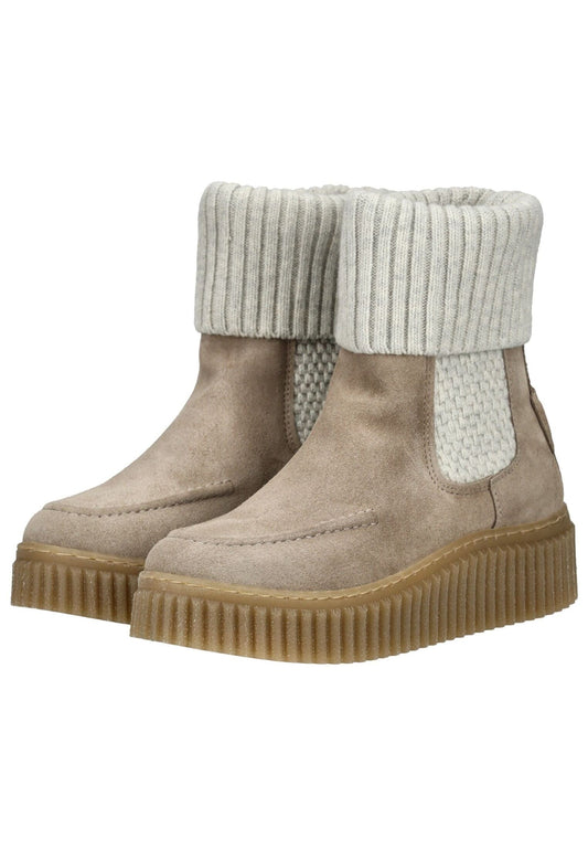 Marc O Polo Stiefelette Veloursleder/Textil Taupe