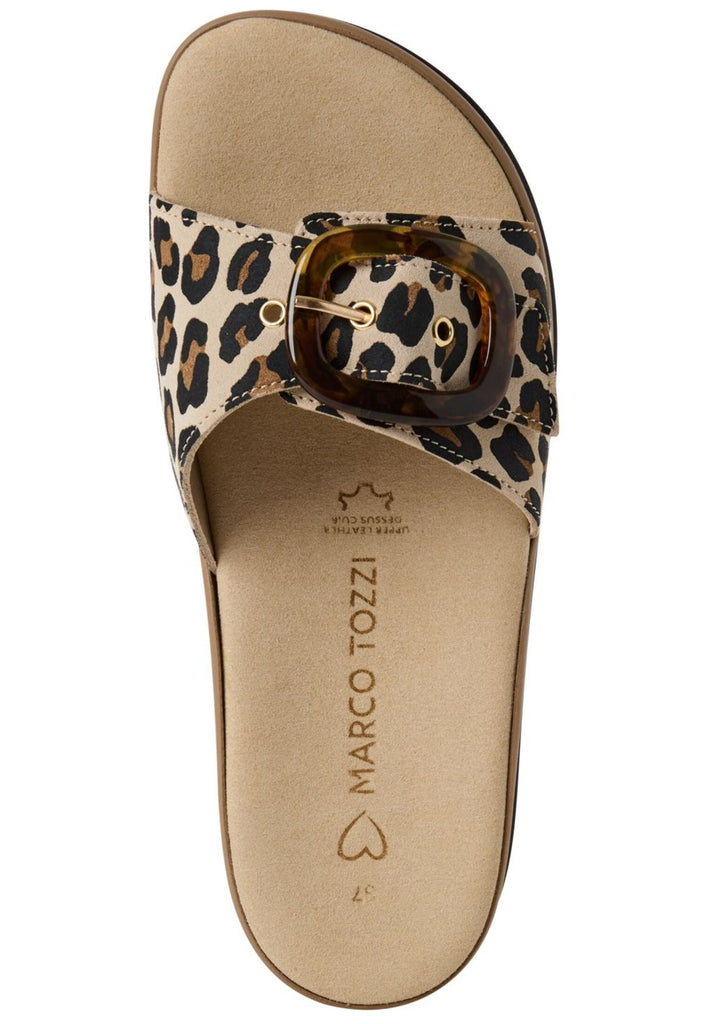 Marco Tozzi Pantoletten Leder Leopard