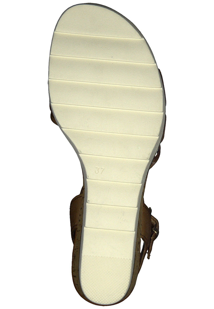 Marco Tozzi Sandalen Leder Cognac