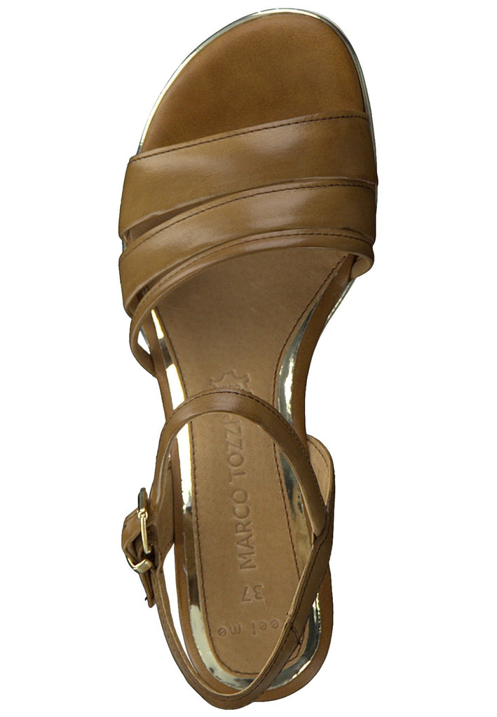 Marco Tozzi Sandalen Leder Cognac