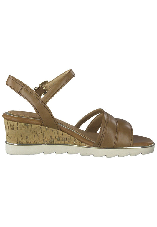 Marco Tozzi Sandalen Leder Cognac