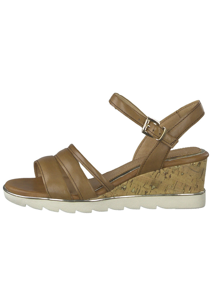 Marco Tozzi Sandalen Leder Cognac