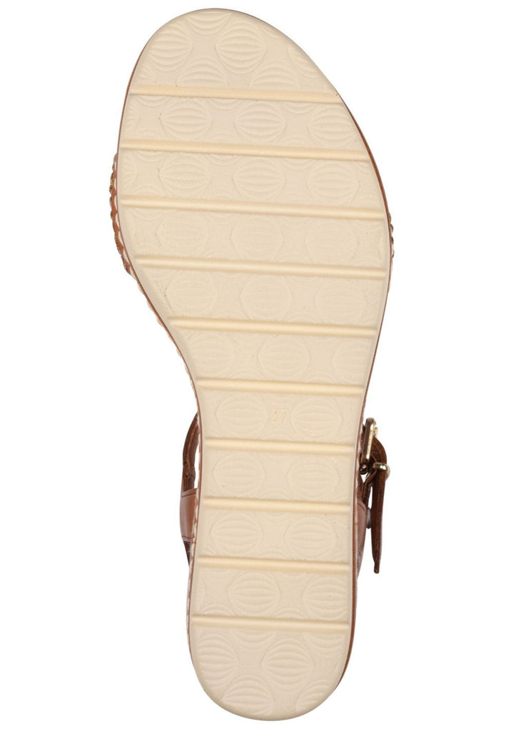 Marco Tozzi Sandalen Leder/Textil Cognac