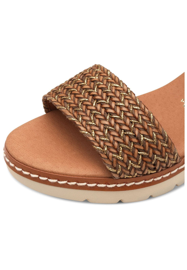 Marco Tozzi Sandalen Leder/Textil Cognac