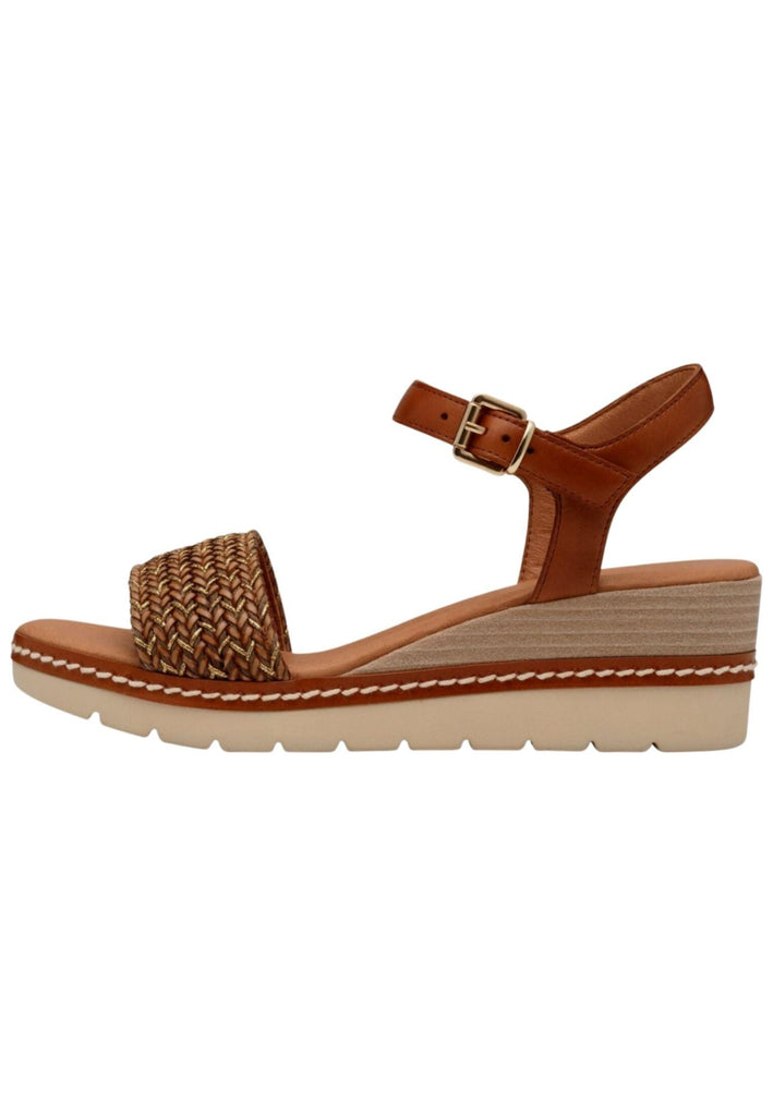 Marco Tozzi Sandalen Leder/Textil Cognac
