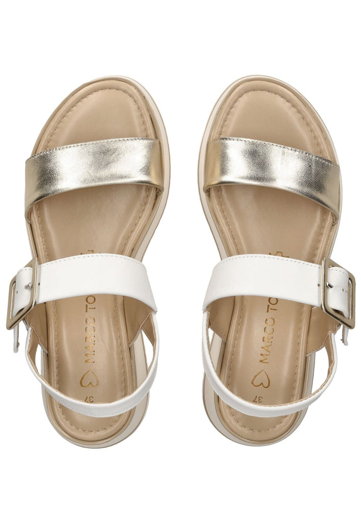 Marco Tozzi Sandalen Leder Weiß/Gold