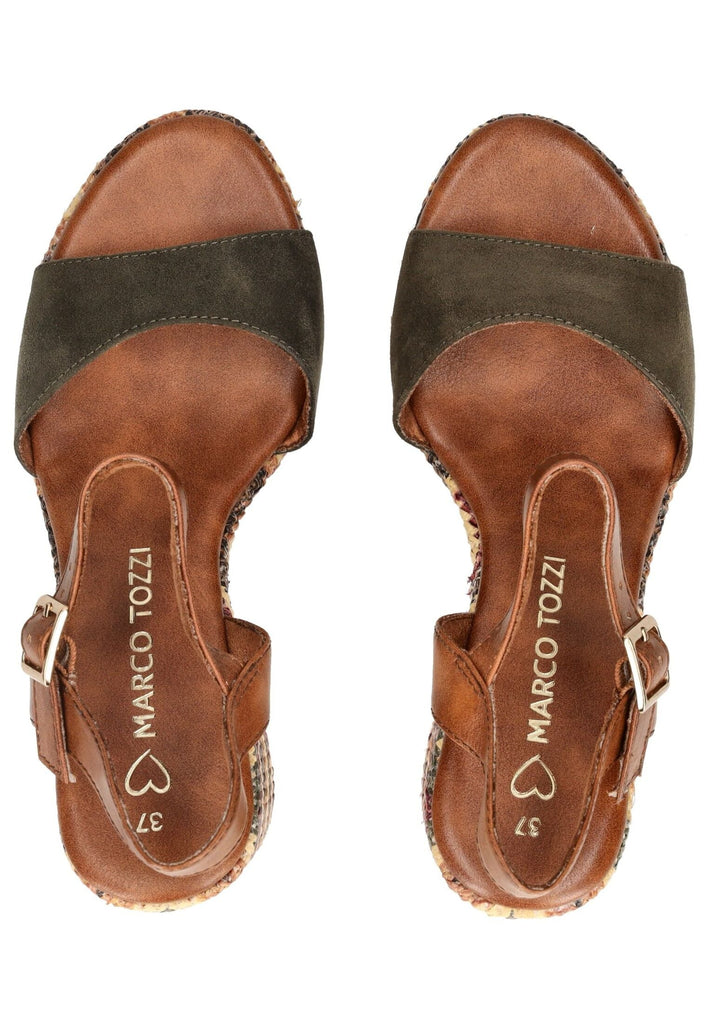 Marco Tozzi Sandalen Lederimitat/Textil Khaki