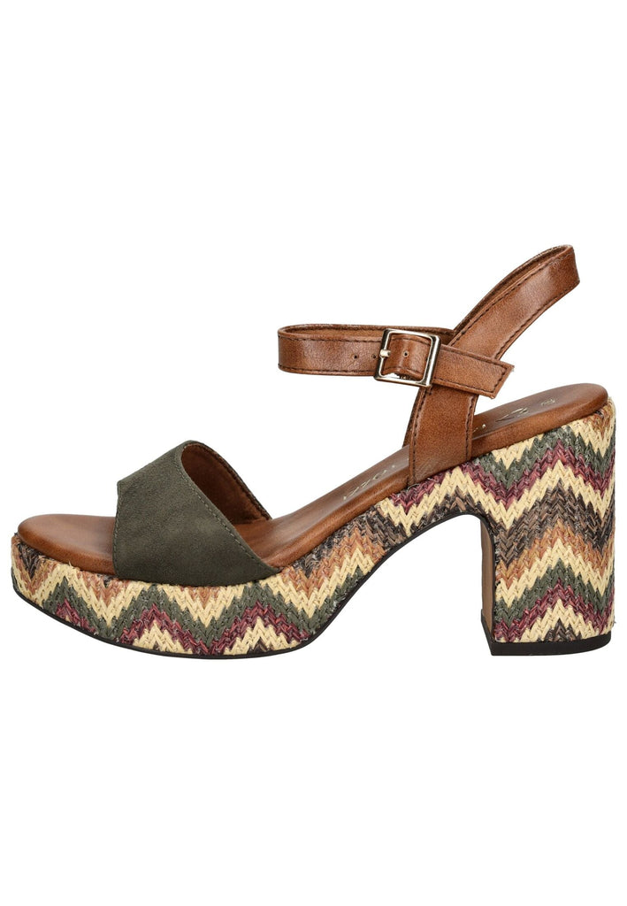 Marco Tozzi Sandalen Lederimitat/Textil Khaki