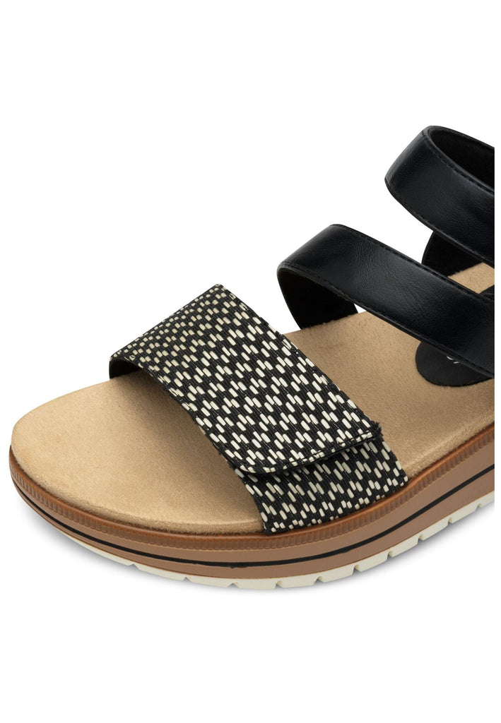 Marco Tozzi Sandalen Lederimitat/Textil Schwarz