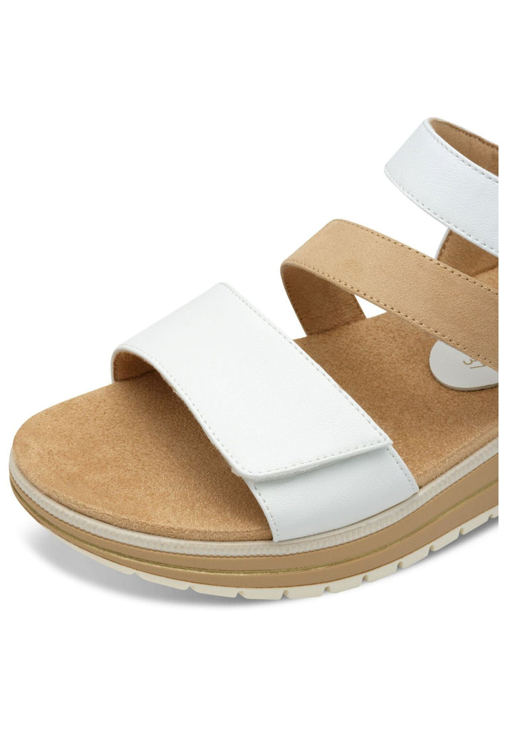 Marco Tozzi Sandalen Lederimitat/Textil Weiß