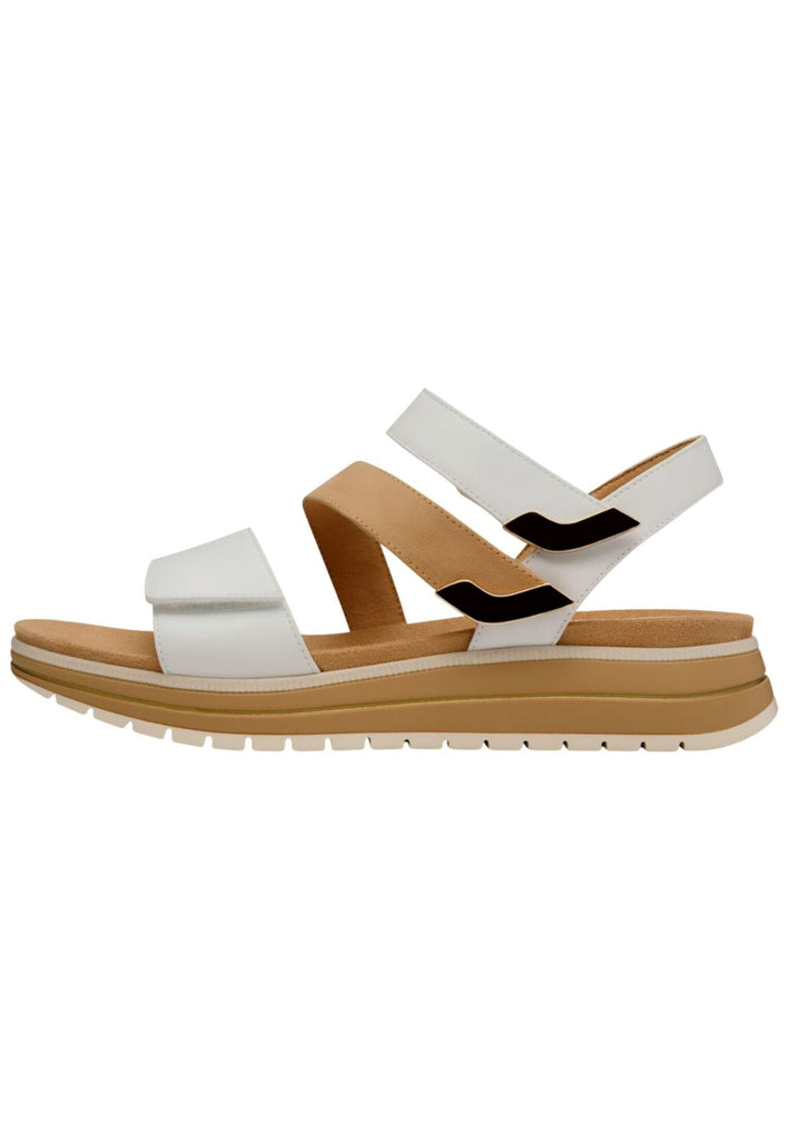 Marco Tozzi Sandalen Lederimitat/Textil Weiß