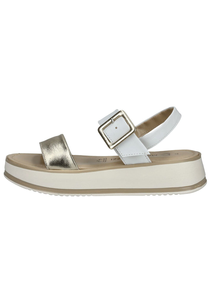 Sandalen Marco Tozzi Sandalen Leder Weiß/Gold