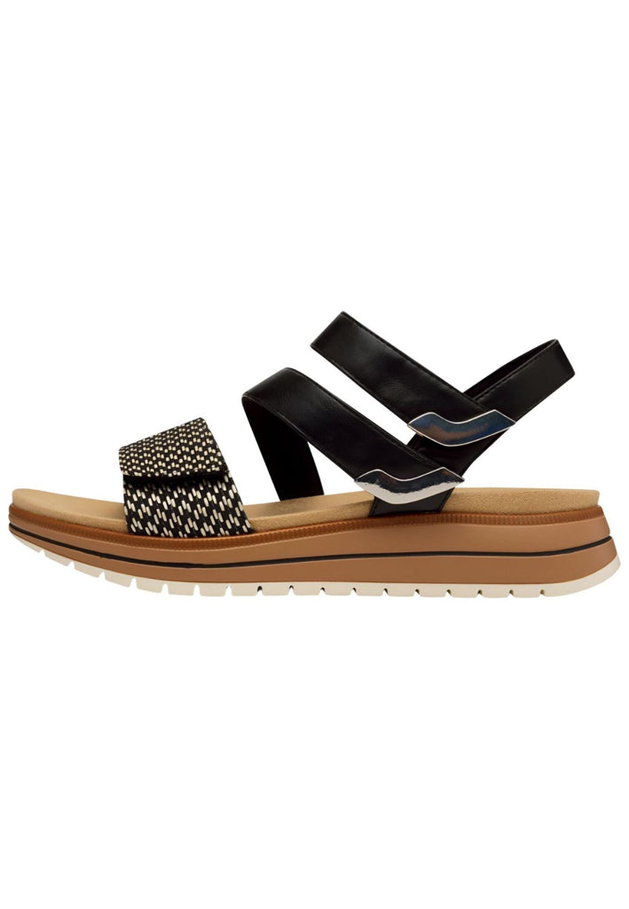 Sandalen Marco Tozzi Sandalen Lederimitat/Textil Schwarz