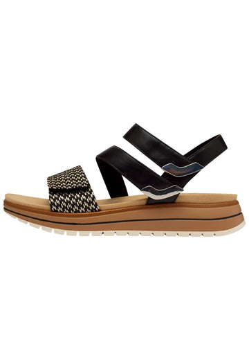 Sandalen Marco Tozzi Sandalen Lederimitat/Textil Schwarz