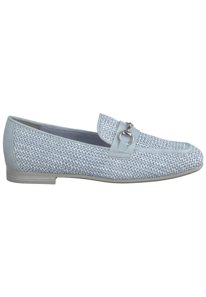 Marco Tozzi Slipper Lederimitat/Textil Hellblau