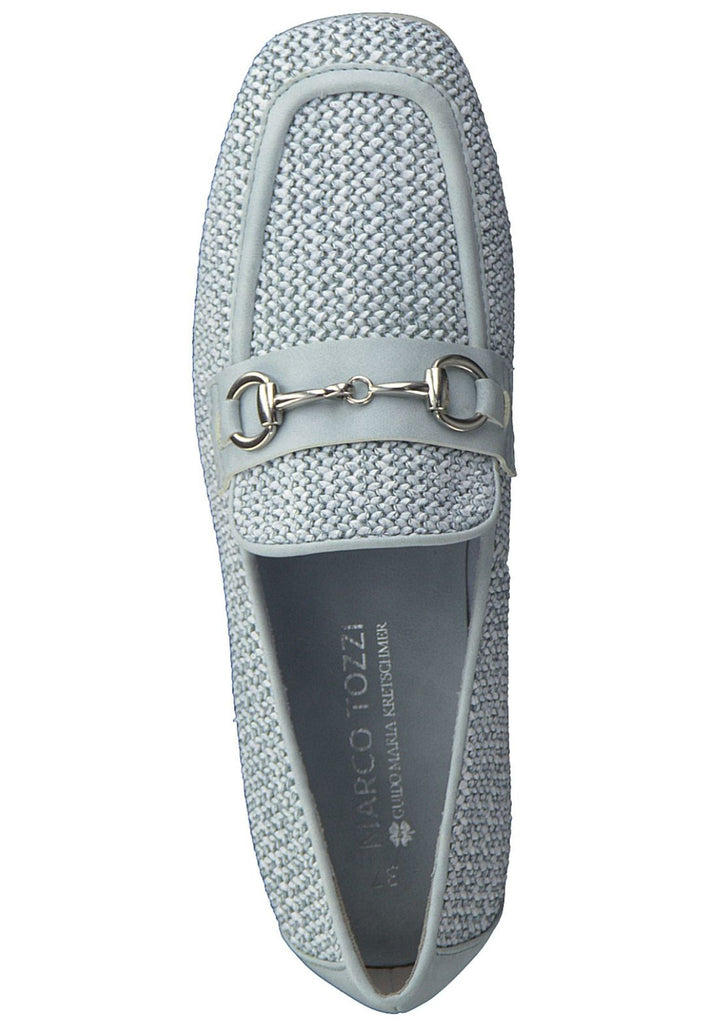 Marco Tozzi Slipper Lederimitat/Textil Hellblau