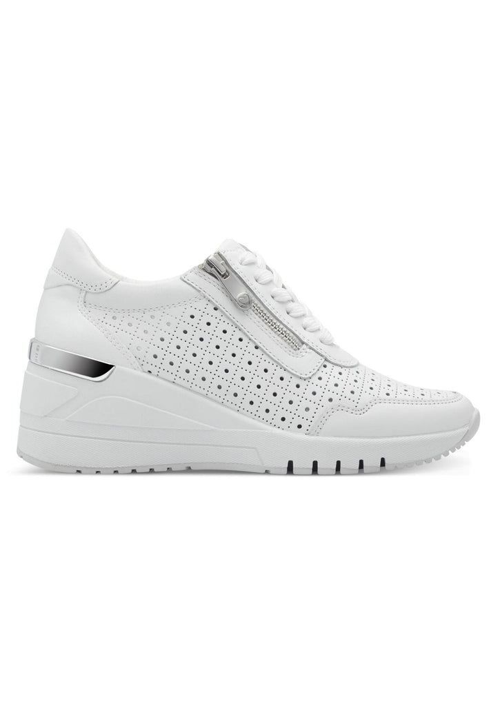 Marco Tozzi Sneaker Leder/Synthetik Weiß