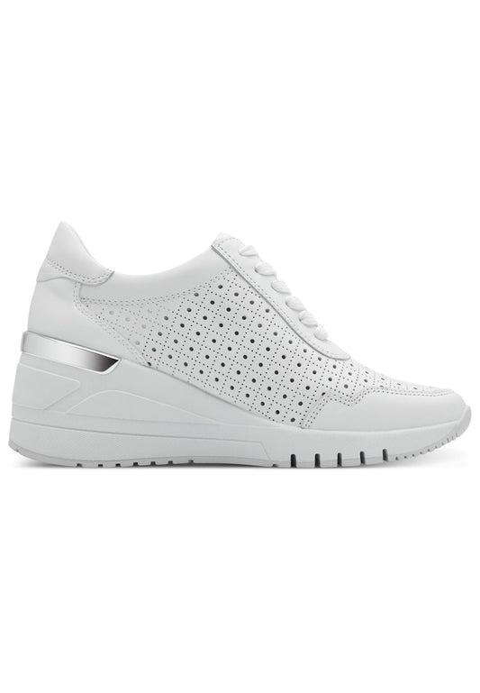Marco Tozzi Sneaker Leder/Synthetik Weiß