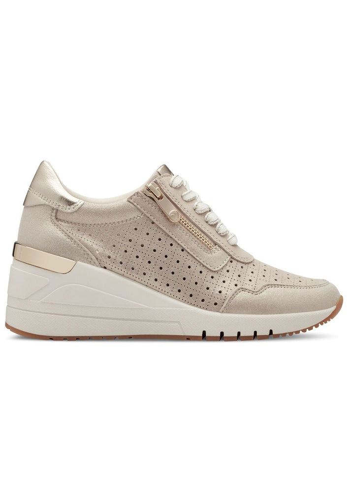 Marco Tozzi Sneaker Leder/Textil Platinum