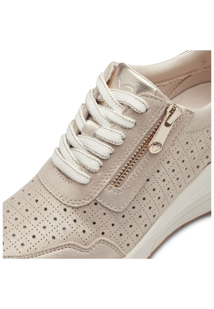 Marco Tozzi Sneaker Leder/Textil Platinum