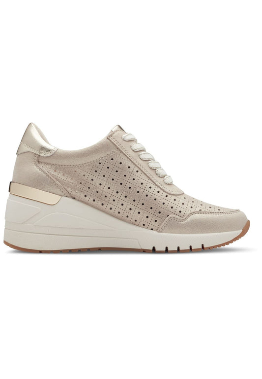 Marco Tozzi Sneaker Leder/Textil Platinum