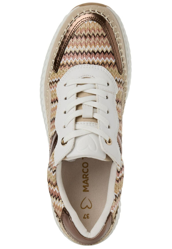 Marco Tozzi Sneaker Lederimitat Beige/Braun