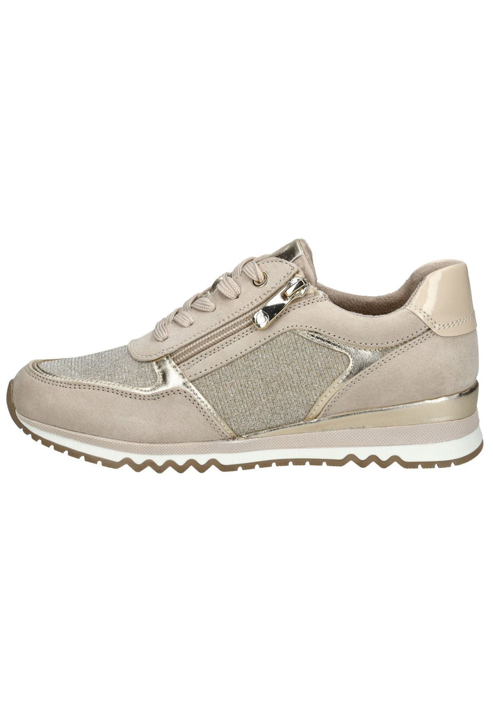 Marco Tozzi Sneaker Lederimitat/Textil Beige/Gold