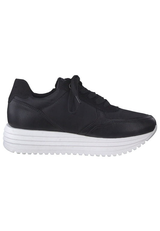 Marco Tozzi Sneaker Lederimitat/Textil Schwarz Kombi