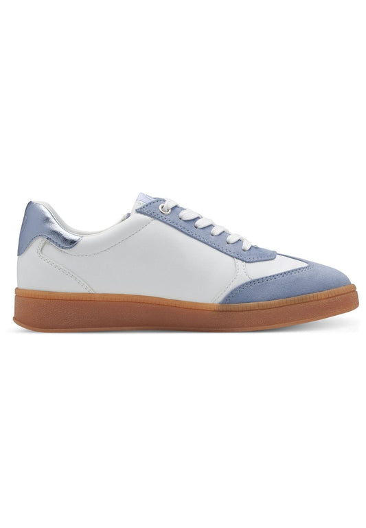 Marco Tozzi Sneaker Lederimitat/Textil Weiß/Blau