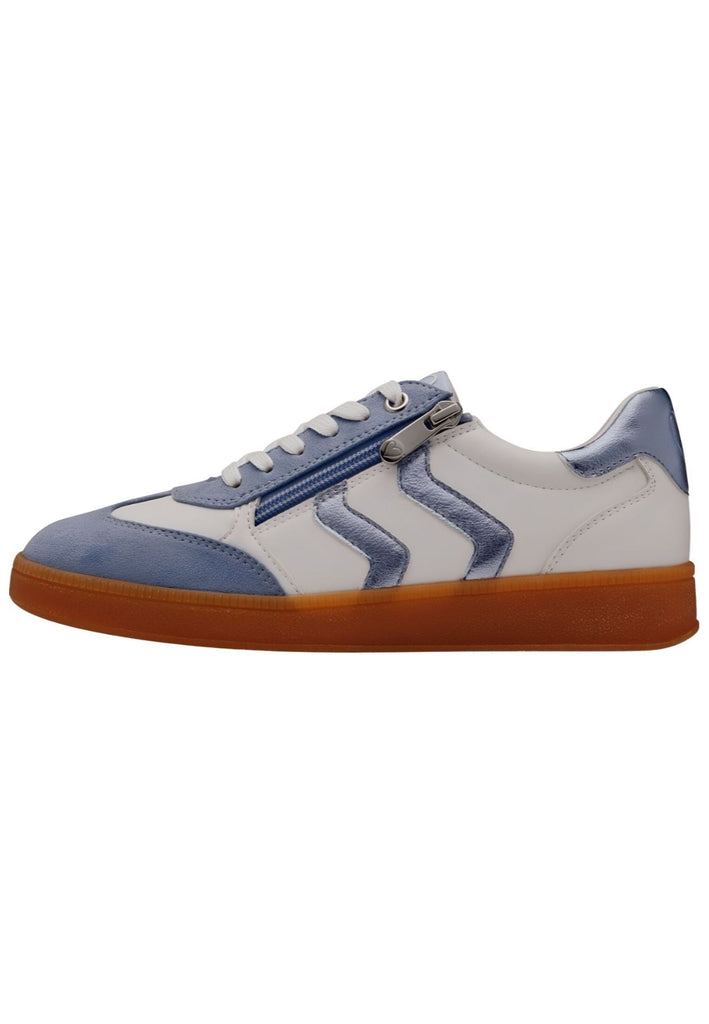 Marco Tozzi Sneaker Lederimitat/Textil Weiß/Blau
