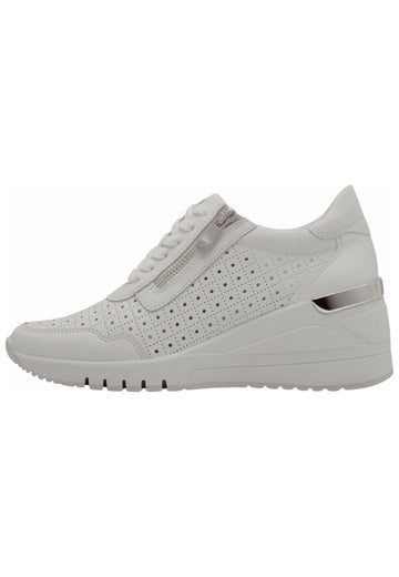 Sneaker Marco Tozzi Sneaker Leder/Synthetik Weiß