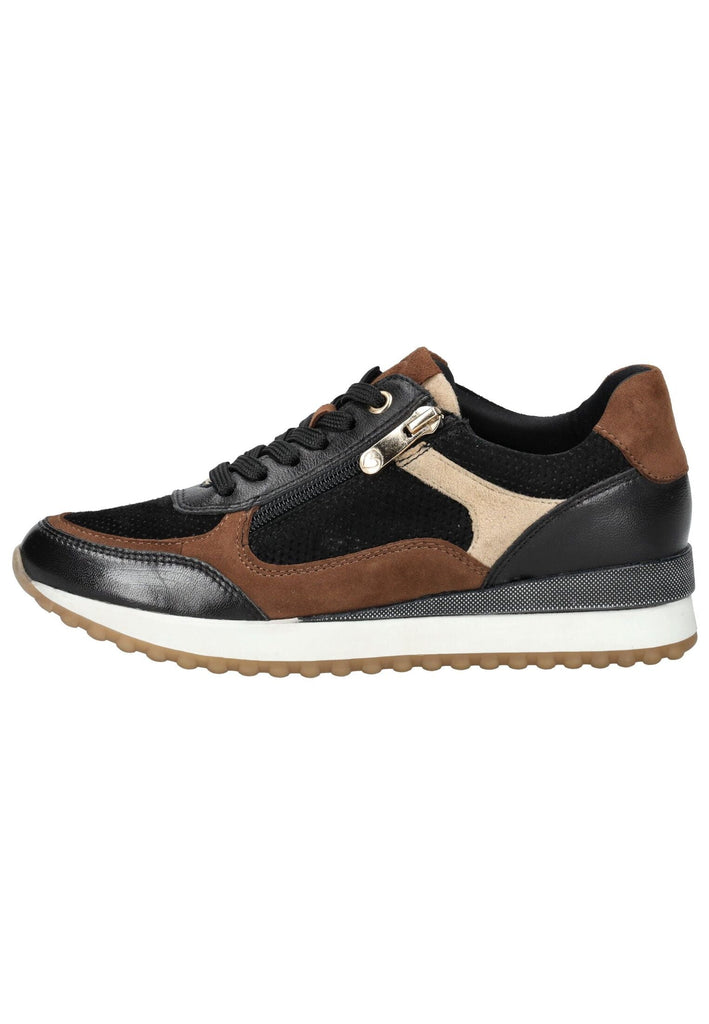 Sneaker Marco Tozzi Sneaker Leder/Textil Schwarz/Braun
