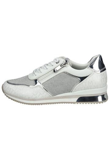 Sneaker Marco Tozzi Sneaker Lederimitat/Textil Weiß/Silber