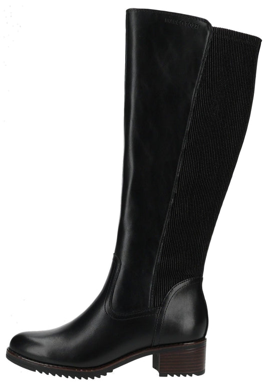 Marco Tozzi Stiefel Leder/Textil Schwarz