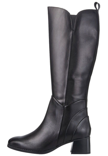Stiefel Marco Tozzi Stiefel Leder Schwarz Warmfutter