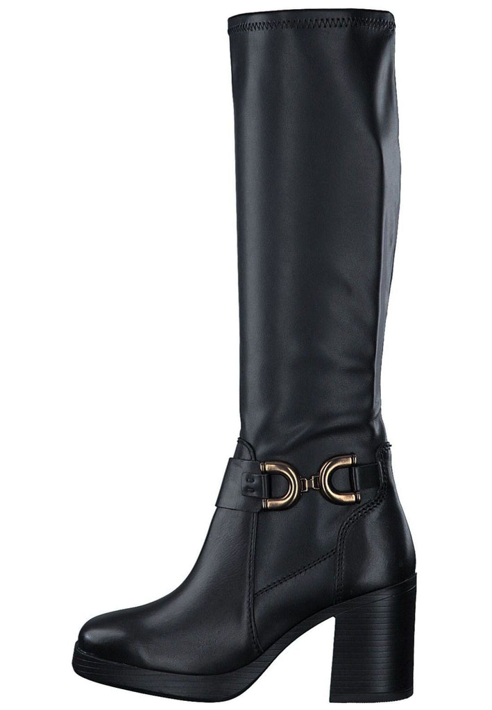 Stiefel Marco Tozzi Stiefel Leder/Synthetik Schwarz Warmfutter