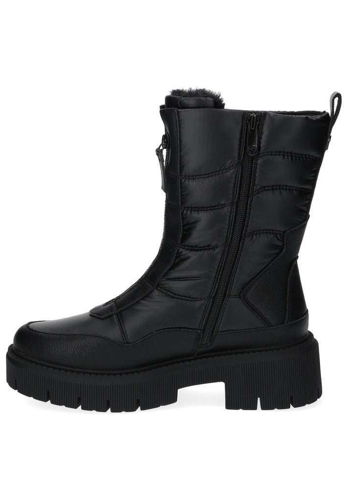 Stiefel Marco Tozzi Stiefel Lederimitat/Textil Black Warmfutter