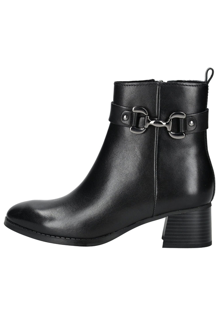 Marco Tozzi Stiefelette Leder Schwarz Warmfutter