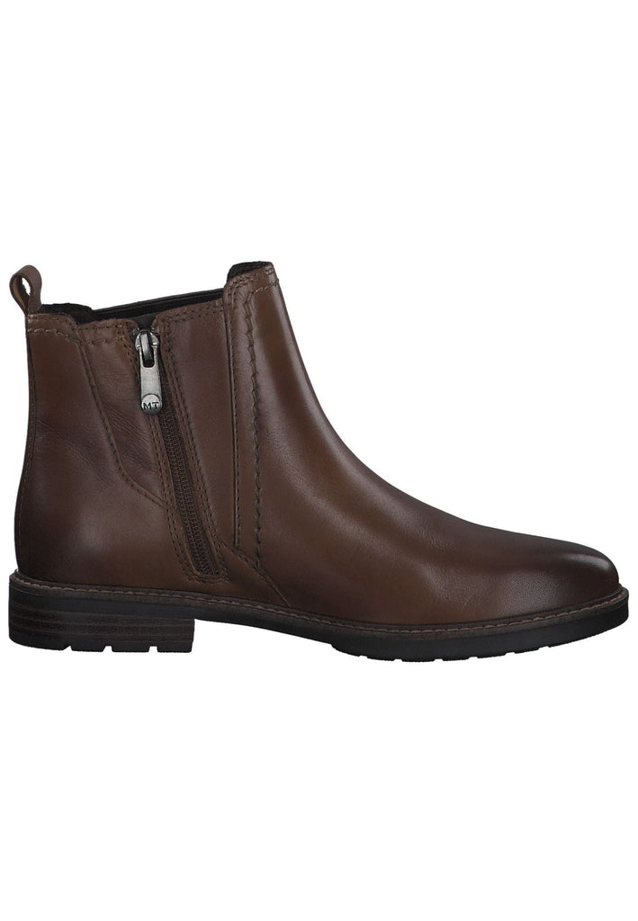 Marco Tozzi Stiefelette Leder/Textil Cognac